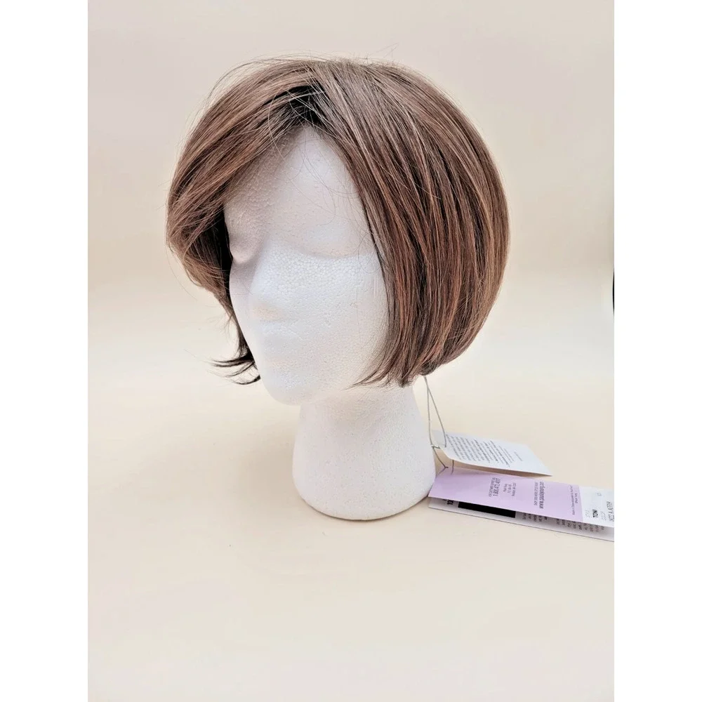 Paula Young Toni 100% Human Hair Wig Color 1822 A Brown Highlights Average Cib
